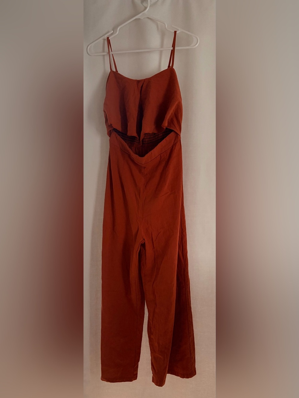 SHEIN Teen Rust Brown Wide-Leg Jumpsuit
